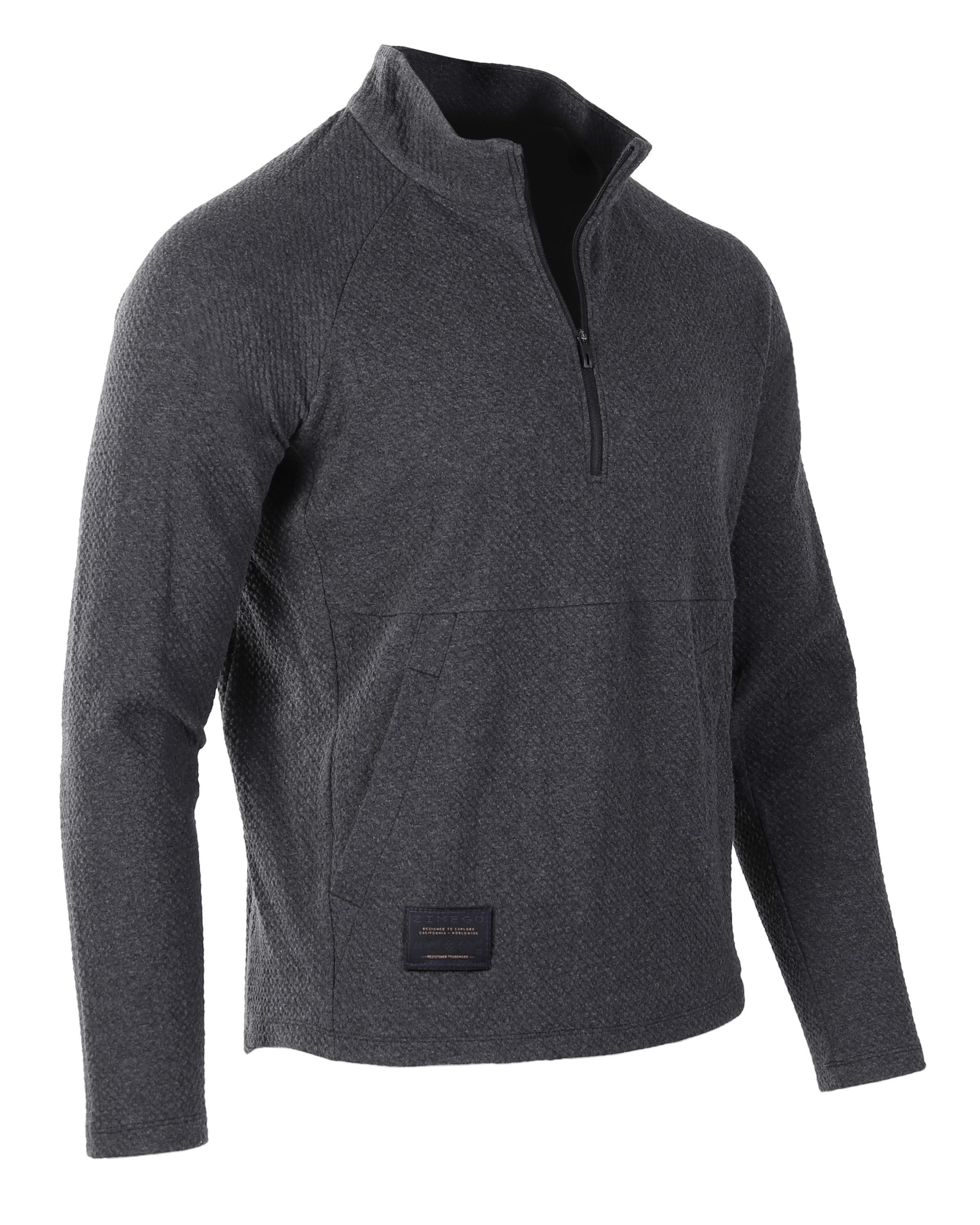 ZIMEGO Men's Slim Roadtripper Half Zip Pullover Sweatshirt
