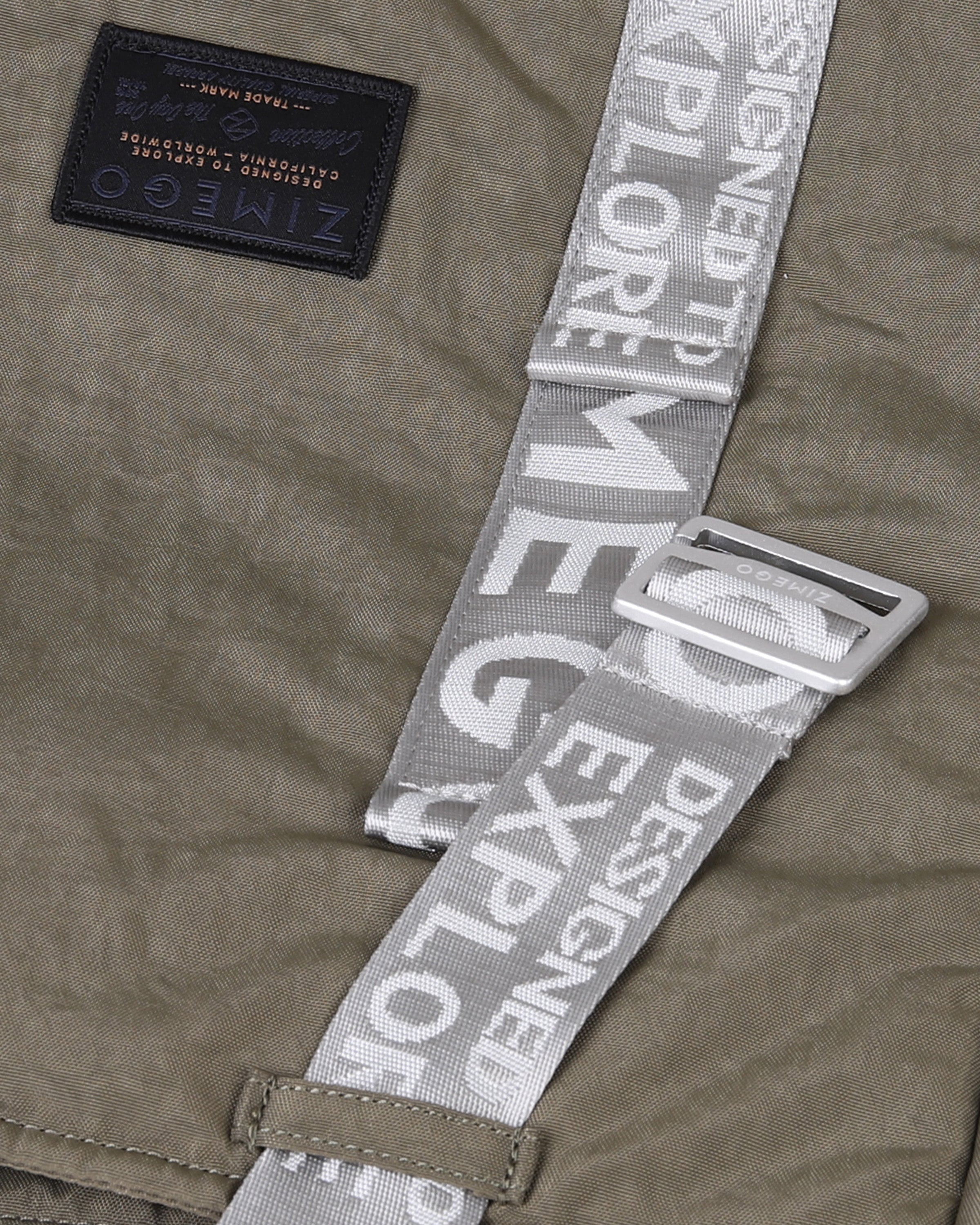 zimego adjustable the tote bag dark olive product detail view image