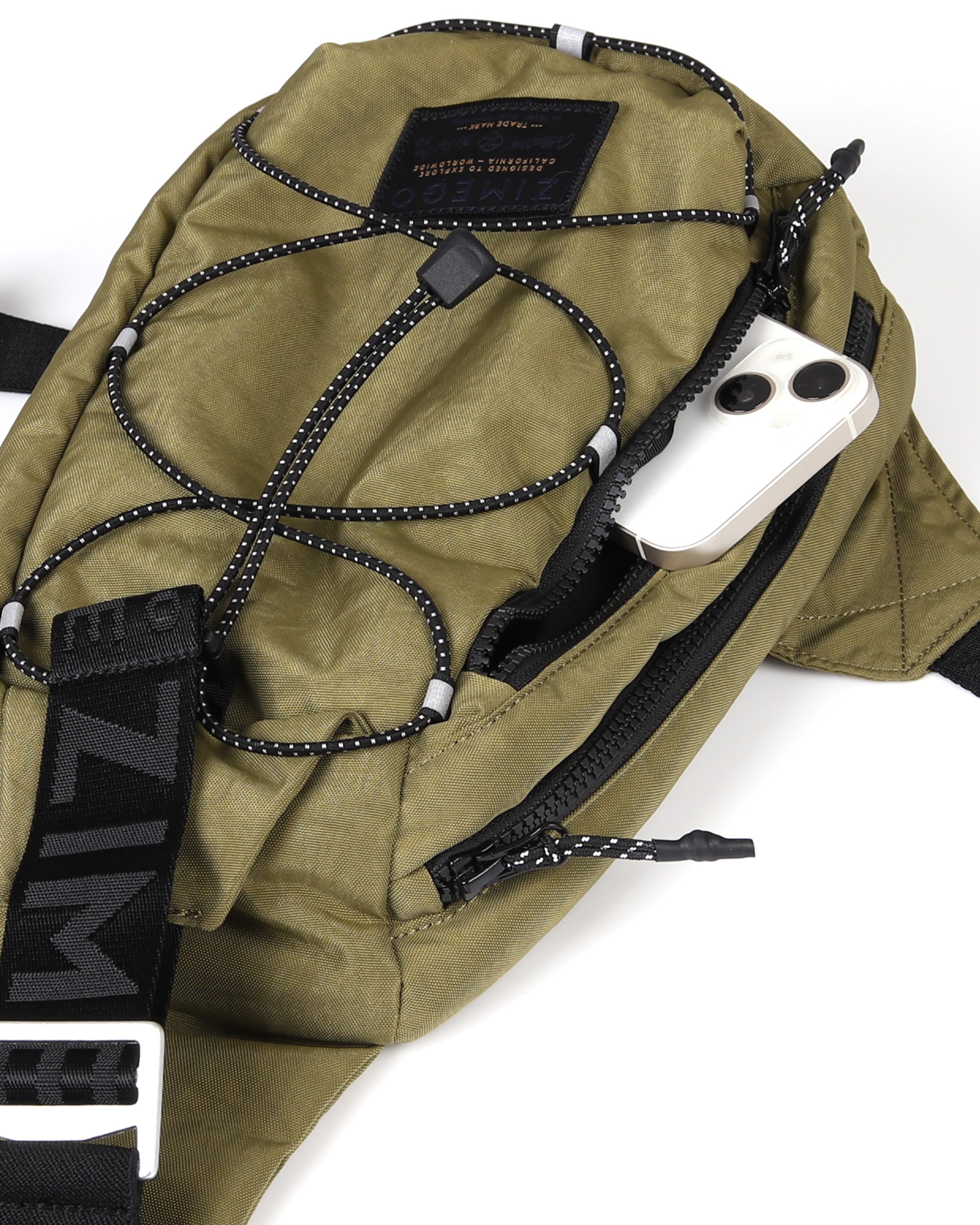 zimego fanny crossbody bag olive product detail view image