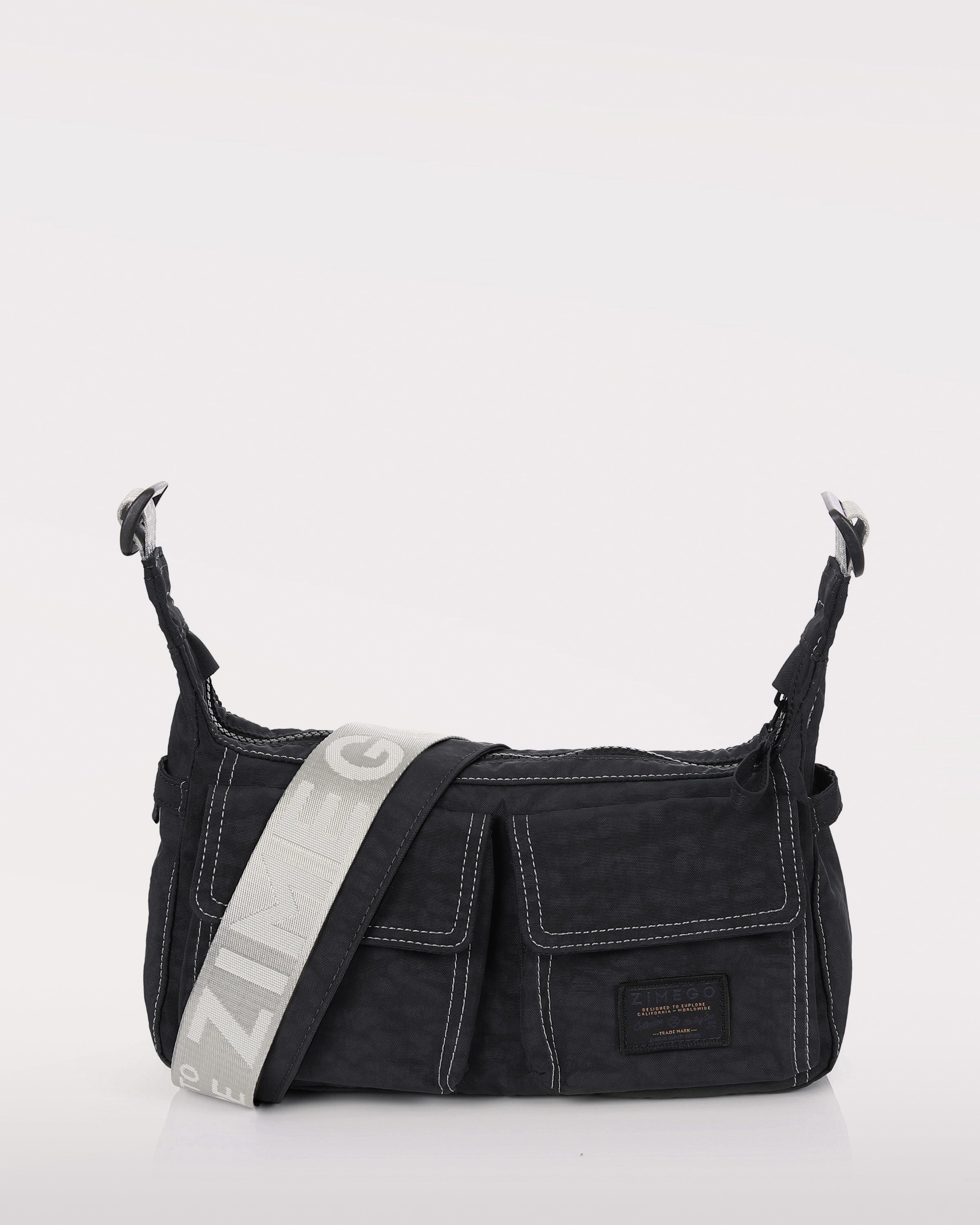 zimego shoulder hobo bag black product detail view image