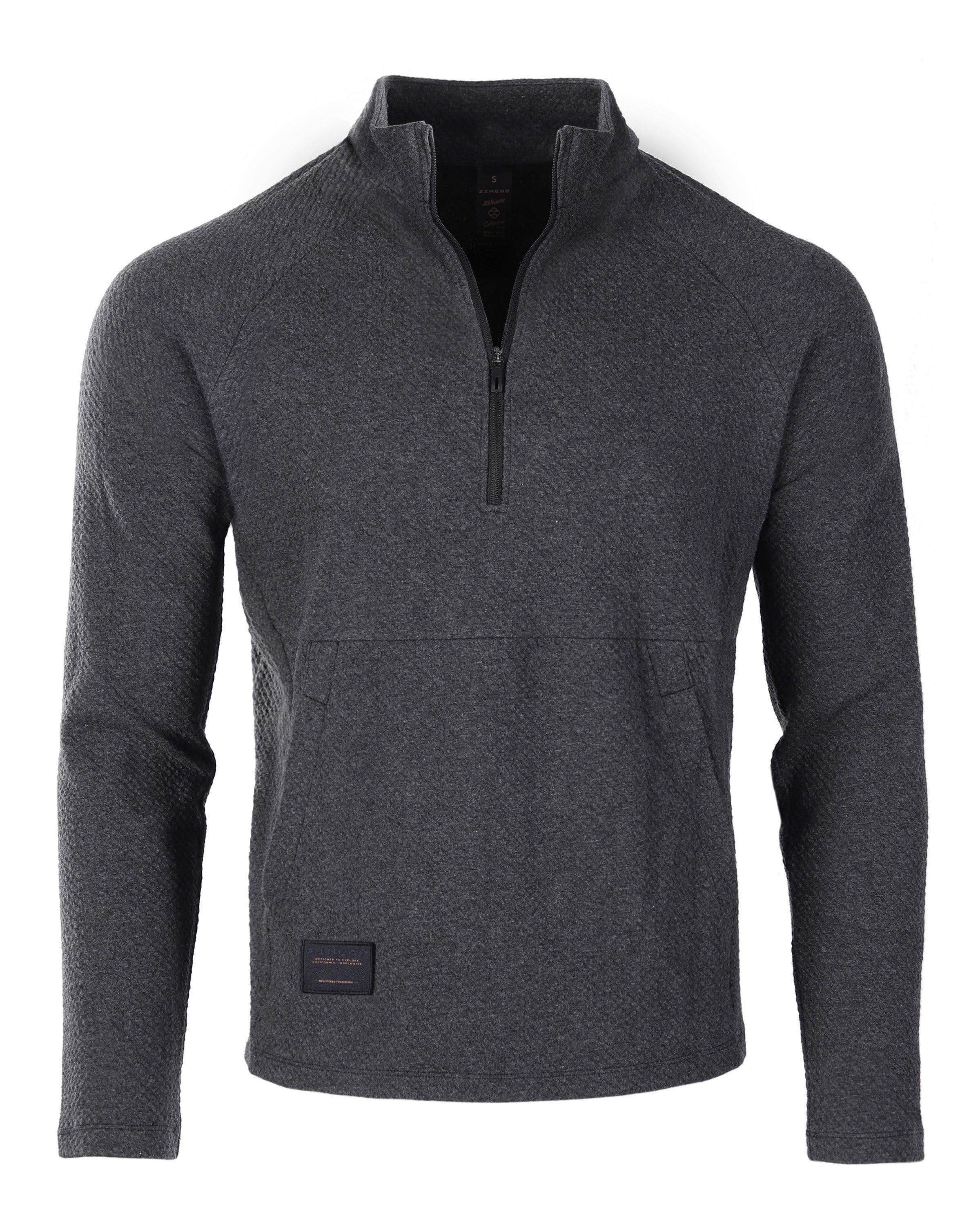 ZIMEGO Men's Slim Roadtripper Half Zip Pullover Sweatshirt