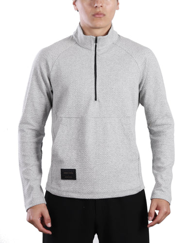 Slim Roadtripper Half Zip Pullover Sweatshirt (Heather Grey)