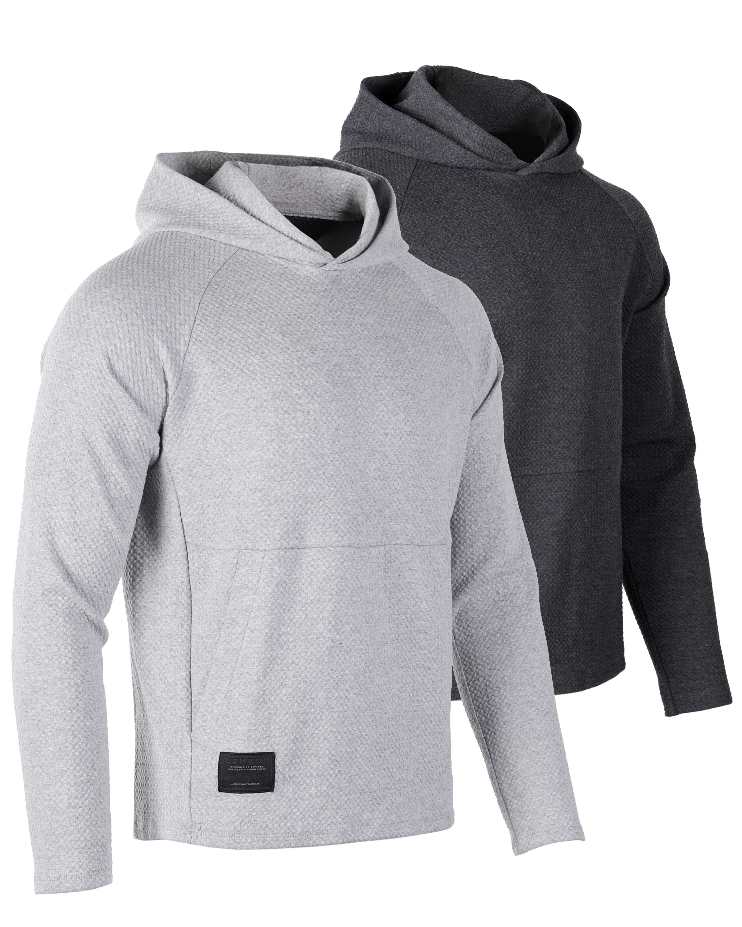 ZIMEGO Men's Slim Roadtripper Pullover Hoodie