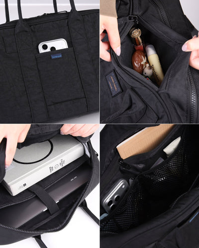 Cargo Bowler Bag - Pre-Order (Black) - Zimego Co.Cargo Bowler Bag - Detail View
