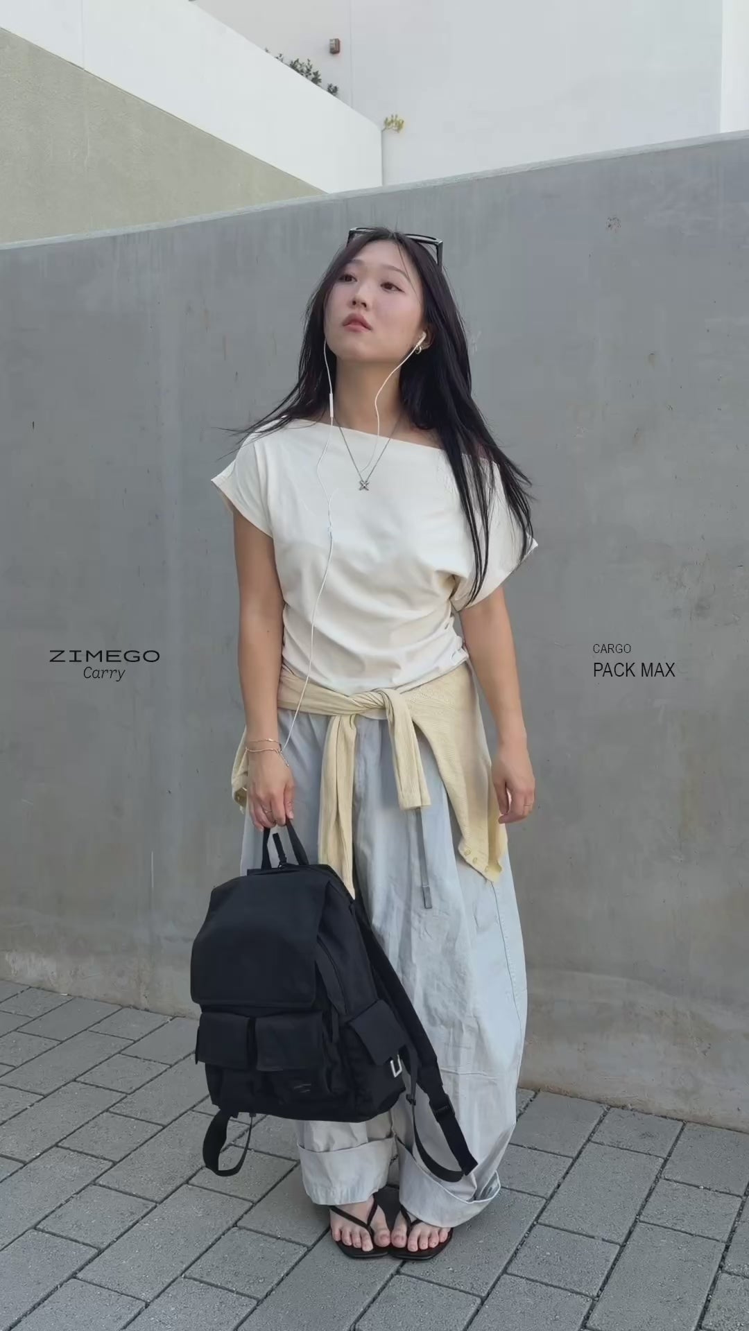 Load video: Cargo Laptop Backpack (Black)
