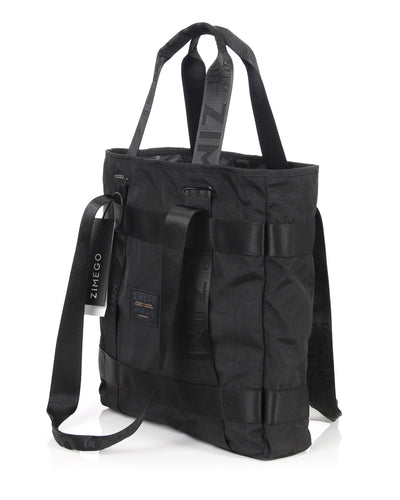 THE TWO WAY TOTE - Zimego Co. - THE TWO WAY TOTE - Unisex Tote - Black -