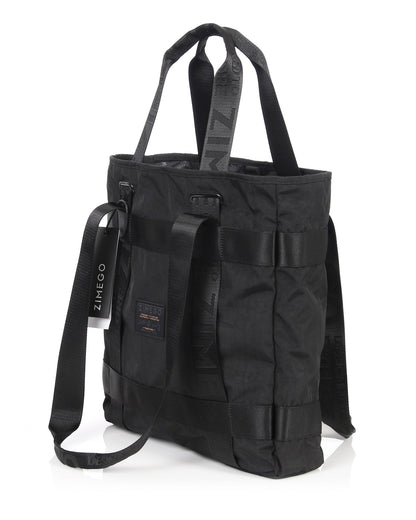 THE TWO WAY TOTE - Zimego Co. - THE TWO WAY TOTE - Unisex Tote - Black -