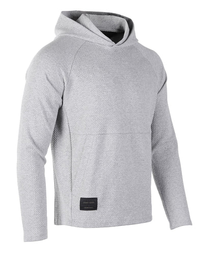 ZIMEGO Men's Slim Roadtripper Pullover Long Sleeve Hoodie Heather Grey Side View