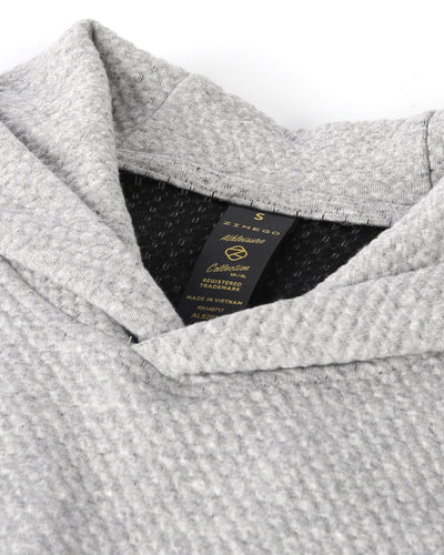 ZIMEGO Men's Slim Roadtripper Pullover Long Sleeve Hoodie Heather Grey Hooded Neck View