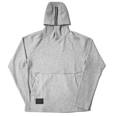 ZIMEGO Men's Slim Roadtripper Pullover Long Sleeve Hoodie Heather Grey Flat Front View