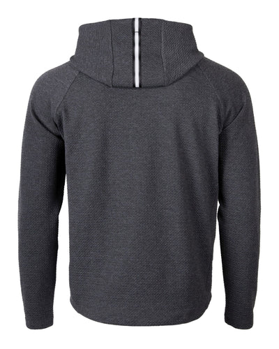 ZIMEGO Men's Slim Roadtripper Pullover Long Sleeve Hoodie Charcoal Back View