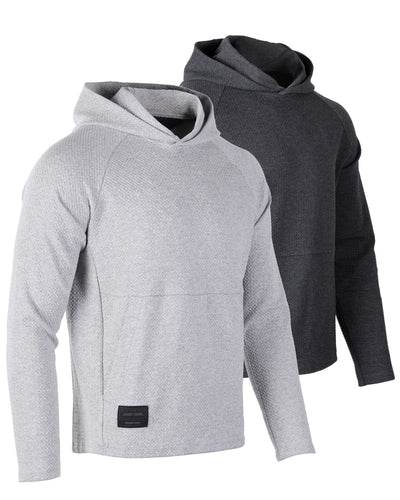 ZIMEGO Men's Slim Roadtripper Pullover Long Sleeve Hoodie - Pack of 2 Set View